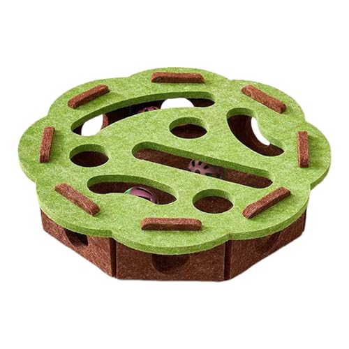 Puzzlespielzeug Für Katzen - Filzspielzeug Mit Glöckchen Zubehör Labyrinthspiel Zur, Interaktives Intelligenzspielzeug Puzzle Spiele Für Katzen | Förderung Kratzübung Pfotenmotorik Jagdtraining Puzzlespielzeug Für Katzen - Filzspielzeug Mit Glöckchen Zubehör Labyrinthspiel Zur, Interaktives Intelligenzspielzeug Puzzle Spiele Für Katzen | Förderung Kratzübung Pfotenmotorik Jagdtraining von Generisch