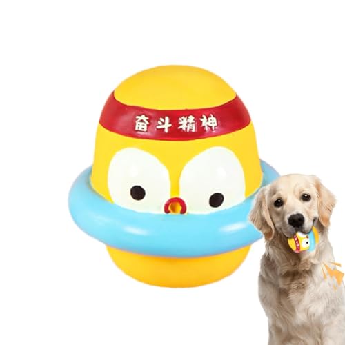 Quietschendes Hundespielzeug aus Gummi, Hundespielzeug zum Beißen und Apportieren, weiches Kauen für interaktiven Spaß, quietschendes Latex-Welpen-Apportierspielzeug, lustiges Design für kleine Hunde von Generisch