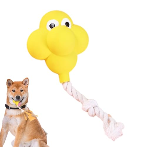 Quietschendes Spielzeug für Hunde, Gummi-Hundespielzeug, Apportierspielzeug, Quietschspielzeug aus Latex, kleine quietschende Bälle, Haustierzahnung, Gummi, weich, Kauspielzeug für kleine, mittelgroße von Generisch