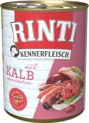 RINTI-Kennerfleisch Hundefutter 800g | alle Sorten u. freie Mengenwahl | Nassfutter | getreidefrei (Kalb) von Generisch