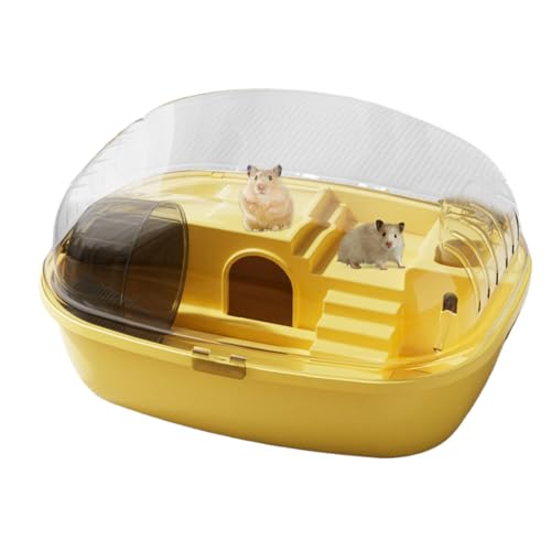 Rennmauskäfig | Transparenter Acryl Fun & Interaktiver Käfig - Hamstertank für Rennmäuse, Mäuse und andere Kleintiere, inklusive Wasserflasche, Laufrad, Hamsterversteck von Generisch