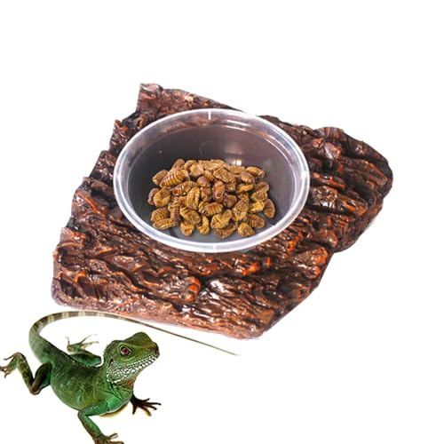 Generisch Reptile Water Dish, Resin Terrarium Bowls, Frog Water Dish with Rock Design, Pet Ornament Food and Water Storage Basin for Bearded Dragon, Tortoise, Lizard, Hermit Crab, and Frog Generisch Reptile Water Dish, Resin Terrarium Bowls, Frog Water Dish with Rock Design, Pet Ornament Food and Water Storage Basin for Bearded Dragon, Tortoise, Lizard, Hermit Crab, and Frog von Generisch