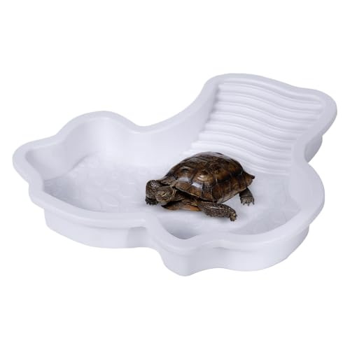 Reptilien Badebecken,Wasserschale Für Wasserschildkröten Mit Einstiegsrampe - Badebecken Mit Sonnenplateau Aquarium Dekoration, Futterzubehör Für Bartagamen Reptilien Badebecken,Wasserschale Für Wasserschildkröten Mit Einstiegsrampe - Badebecken Mit Sonnenplateau Aquarium Dekoration, Futterzubehör Für Bartagamen von Generisch