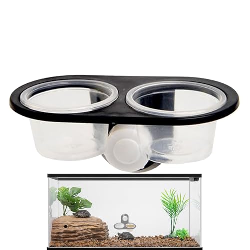 Reptilien Futter Und Wassernapf | Wassernapf für Terrarien | Abdeckbarer Napfhalter aus lebensmittelechtem Kunststoff mit 4 austauschbaren Futterbechern für einfache Reinigung - für Frosch Chamäleon Reptilien Futter Und Wassernapf | Wassernapf für Terrarien | Abdeckbarer Napfhalter aus lebensmittelechtem Kunststoff mit 4 austauschbaren Futterbechern für einfache Reinigung - für Frosch Chamäleon von Generisch