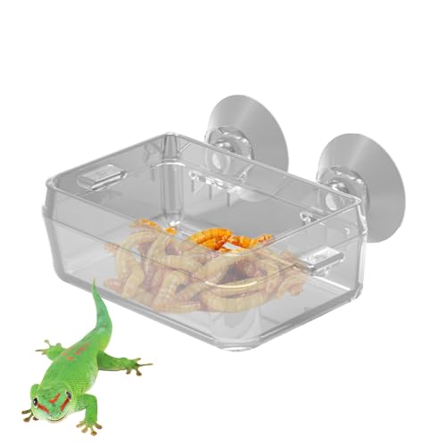 Reptilien-Futternapf – Anti-Ausbruch-Futterschale, Anti-Ausbruch-Futterschale, transparentes Futterbecken für Gecko, Chamäleon, , Schlangen von Generisch