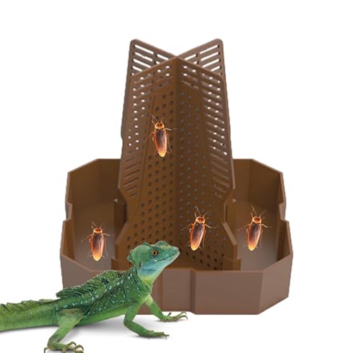 Reptilien-Futterschale Bartdrachen-Futterstation Anti-Escape Wurm Dish Feeder für , Leopard Gecko, Bartagame, Chamäleon, gegenseitiges Einführen von Beuteschale von Generisch