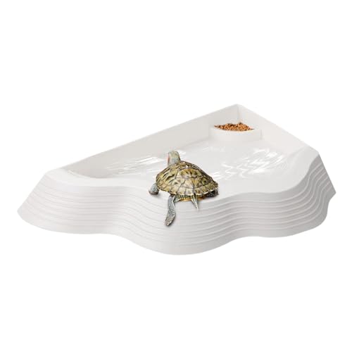Reptilien-Futterschale | rutschfeste Schildkröten-Badetassen mit Rampe - Reptilienbad Pool Aquarium Dekoration für Gecko Schlange Bartdrache Reptilien-Futterschale | rutschfeste Schildkröten-Badetassen mit Rampe - Reptilienbad Pool Aquarium Dekoration für Gecko Schlange Bartdrache von Generisch