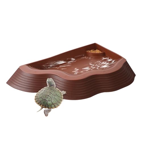 Reptilienbadepool - 12.99x8.66x1.38 in Anti -Schlupf -Wasserschale zum Einweichenschalen, authentische Reinigung mit Rampe, Aquariumdekoration für Geckos, Schlangen, bärtige Reptilienbadepool - 12.99x8.66x1.38 in Anti -Schlupf -Wasserschale zum Einweichenschalen, authentische Reinigung mit Rampe, Aquariumdekoration für Geckos, Schlangen, bärtige von Generisch