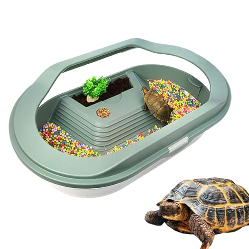Reptilienkäfig – Schildkrötenbecken | transparenter Deckel für Zuhause, Zucht-Station mit Wasserablauf und Sonnenplatz, Gehäuselösung für Einsiedlerkrebse, kleine Frösche, Geckos, Haustieramphibien Reptilienkäfig – Schildkrötenbecken | transparenter Deckel für Zuhause, Zucht-Station mit Wasserablauf und Sonnenplatz, Gehäuselösung für Einsiedlerkrebse, kleine Frösche, Geckos, Haustieramphibien von Generisch