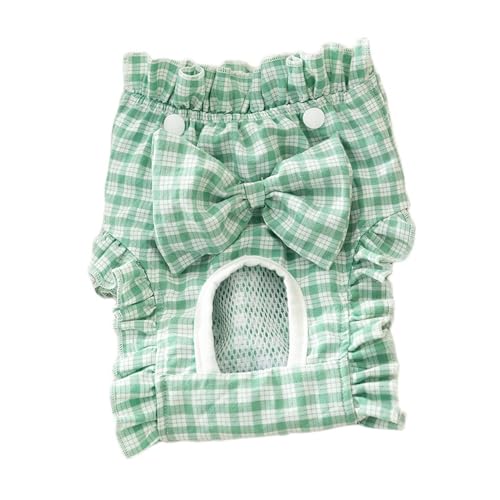 Reusable dog diapers female soft, adjustable pet diapers for small dogs, soft puppy pant plaid design, belly wraps for female dogs, female dog heat period diapers, plaid dog diapers for excitable urin von Generisch