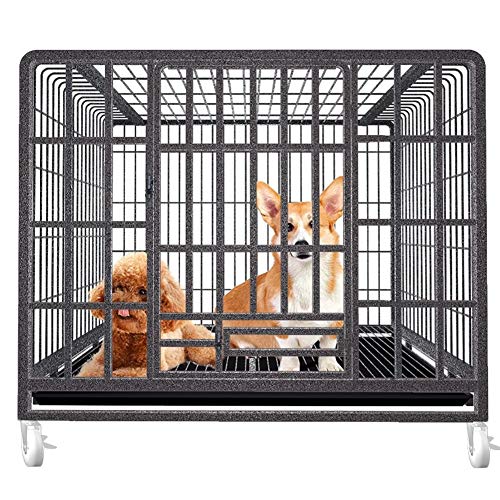 Robuste Hundebox aus Metall für große und kleine Hunde – Sky Lite Design Käfig für Teddy, Golden Retriever, Cocker Spaniel – Anti-Flucht & geräumige Haustierhütte von Generisch