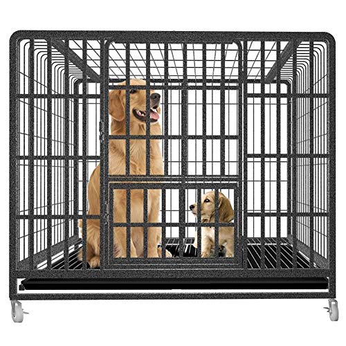 Robuste Hundebox aus Metall für große und kleine Hunde – Sky Lite Design Käfig für Teddy, Golden Retriever, Cocker Spaniel – Anti-Flucht & geräumige Haustierhütte von Generisch