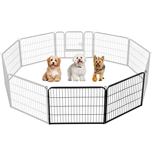 Robuster Welpenlaufstall mit 12 Paneelen – Hunde-Laufstall für Garten/Hof, 80 cm Höhe, Haustier-Trainingszaun für Outdoor-Spielzeit von Generisch