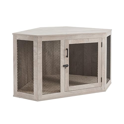 Rustikale robuste Hundebox - 2-in-1 Hundekäfig im Möbelstil, dekoratives Haustierhaus und Beistelltisch für den Innenbereich, geeignet für mittelgroße bis große Hunde, rustikales braunes Finish Rustikale robuste Hundebox - 2-in-1 Hundekäfig im Möbelstil, dekoratives Haustierhaus und Beistelltisch für den Innenbereich, geeignet für mittelgroße bis große Hunde, rustikales braunes Finish von Generisch