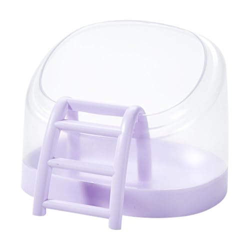 Rutschfester Hamster-Badezimmer-Sandbad-Behälter – Hamster-Badewanne | Kleintier-Toilette | Hamster-Sandbad Toilette mit Leiter Staubbadewanne Zubehör für Kleintiere von Generisch