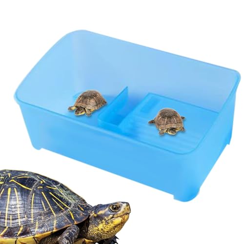 Schildkröten-Aquarium-Set, Schildkrötenkäfig-Lebensraum, 5 multifunktionale Bereiche, Reptilien-Terrarium, Sonnenplattformen für Wasserschildkröten von Generisch