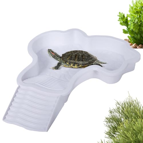 Schildkröten-Badebecken, Schildkröten-Wasserbecken,Einsiedlerkrebs-Badebecken mit Leiter Schildkrötenbecken, Landschafts-Aquarium-Dekoration für Gecko, Schildkröte, Bartagamen Schildkröten-Badebecken, Schildkröten-Wasserbecken,Einsiedlerkrebs-Badebecken mit Leiter Schildkrötenbecken, Landschafts-Aquarium-Dekoration für Gecko, Schildkröte, Bartagamen von Generisch