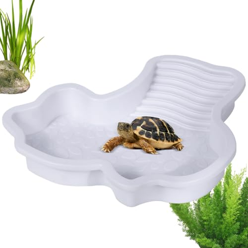 Schildkröten-Pool, Wasserschale mit Rampe, Sonnenterrasse mit Rampe, Aquarium-Dekoration, Futterzubehör für Frösche, Eidechsen, Bartagamen, Schlangen Schildkröten-Pool, Wasserschale mit Rampe, Sonnenterrasse mit Rampe, Aquarium-Dekoration, Futterzubehör für Frösche, Eidechsen, Bartagamen, Schlangen von Generisch