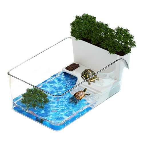 Schildkröten Tank - Terrarium für Reptilien | Dekorativer Lebensraum für Kleinkrabben mit Futter- und Sonnenplatz - für Naturpädagogik und Haustierschildkröten Schildkröten Tank - Terrarium für Reptilien | Dekorativer Lebensraum für Kleinkrabben mit Futter- und Sonnenplatz - für Naturpädagogik und Haustierschildkröten von Generisch