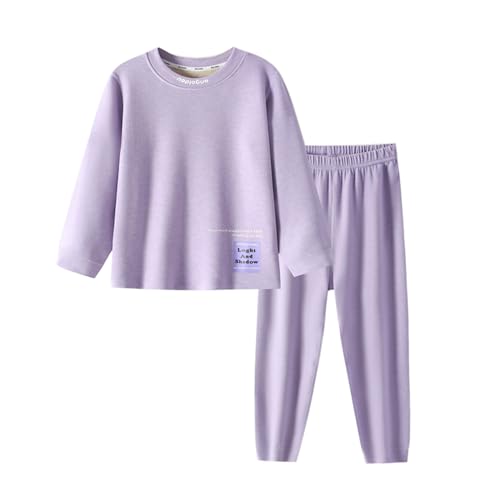 Schlafanzug Kinder Jungen Fleece Hausanzug Rundhals Warme Pyjamaset Freizeit Dicke Elastizität Baggy Sleepwear Bequemer Hauskleidung Geschenke Mit Lange Oberteile Und Hosen Lose von Generisch