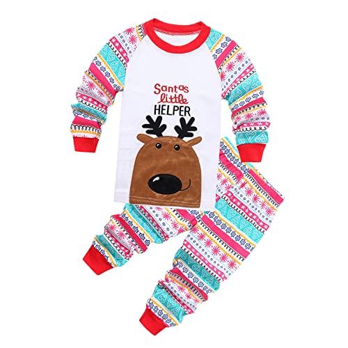 Schlafanzug Weihnachten Kinder Jungen Mädchen Langarm Rundhals Hausanzug Zweiteilige Pyjamaset Freizeit Baggy Sleepwear Bequemer Winter Nachtwäsche Geschenke Für Kinder von Generisch