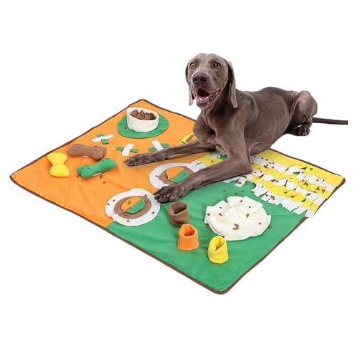 Schnüffelmatte für langsames Essen, Futtermatte, interaktives Puzzle-Spielzeug, Leckmatte für große, kleine, mittelgroße Katzen und Hunde von Generisch