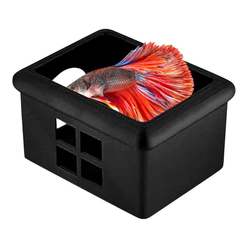 Schwimmende Betta-Höhle – Aquarium-Dekoration für kleine Fische, quadratisches Aquarium, multifunktionale Hängematte, schwimmende Betta-Versteck, kleine Aquarien, Höhlendekoration, Zuchtkasten Schwimmende Betta-Höhle – Aquarium-Dekoration für kleine Fische, quadratisches Aquarium, multifunktionale Hängematte, schwimmende Betta-Versteck, kleine Aquarien, Höhlendekoration, Zuchtkasten von Generisch