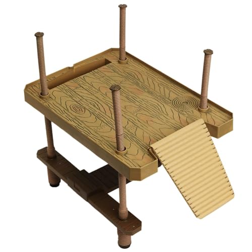 Schwimmendes Schildkröten-Dock mit verstellbarer Plattform-Futterrille, rutschfeste Rampe, stabiles Kunststoff-Aquarium-Zubehör Schwimmendes Schildkröten-Dock mit verstellbarer Plattform-Futterrille, rutschfeste Rampe, stabiles Kunststoff-Aquarium-Zubehör von Generisch