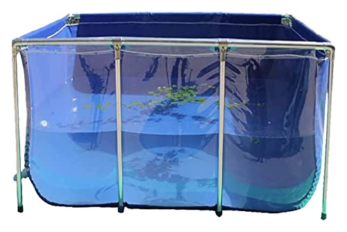 Segeltuchrahmen Fischteich | Aquarium Pool mit transparenter Sichtscheibe & Ablassventil | Indoor freistehender Teich für Fischzucht | Garten Wasserspiel von Generisch