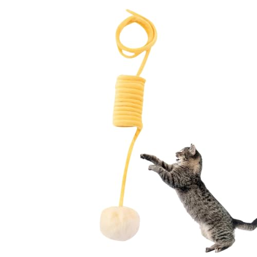 Selbstspielendes Katzenspielzeug, Katzenspielzeug - Katzenschnurspielzeug Lustiges aktives Katzenspielzeug | Flexibles interaktives Katzenspielzeug, Katzen-Übungsspielzeug für Tür, Wand, Nachttisch von Generisch