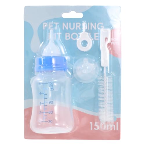 Set mit 4 tragbaren Wasserflaschen für Haustiere, 150 ml, Wasserflasche und Milch für Hunde und Katzen, ideal für Reisen, Camping und Outdoor-Aktivitäten (Blau) von Generisch