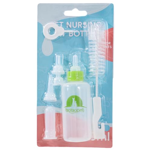 Set mit 7 tragbaren Wasserflaschen für Haustiere, 60 ml, Wasserflasche und Milch für Hunde und Katzen, Flasche aus transparentem Kunststoff, geeignet für Reisen, Camping und Outdoor-Aktivitäten (grün) von Generisch