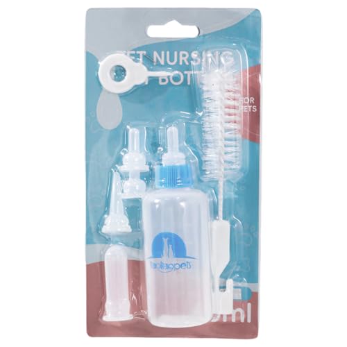 Set mit 7 tragbaren Wasserflaschen für Haustiere, 60 ml, Wasserflasche und Milch für Hunde und Katzen, Trinkflasche aus transparentem Kunststoff, geeignet für Reisen, Camping und Outdoor-Aktivitäten von Generisch