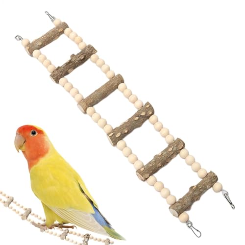 Shotet Ladder Bridge, Papageienschwungleiter | Papageienperch Swing - Vogel Holzleiterbrücke Kleine Kakaderkauspielzeug von Generisch