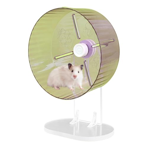 Silent Animal Exercise Wheel, Acrylic Exercise Spinner, Spinner Hamster Running Accessories Toys, 21.0 cm, Easy To Use, Portable for Rennmäuse von Generisch