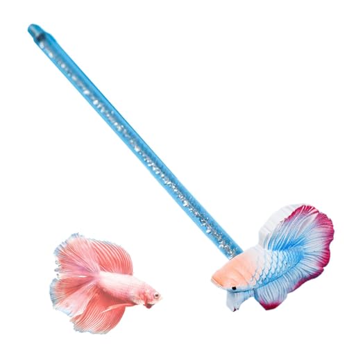 Simulation Betta Stick, Betta Training Stick | Simulation Betta Trainingsstab Spielzeug,Transparente Stab-Aquarium-Dekoration für Anfänger und erfahrene Fischbesitzer von Generisch