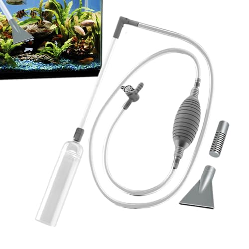 Siphon Staubsauger Aquarium - Effizienter Siphon Reiniger Pumpe für Aquarium, Fischtank Wasserwechsler Vakuum Siphon Kit, Fisch Tank Siphon Staubsauger, Wasserwechsler für Betta Fish Tank von Generisch