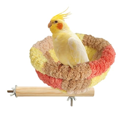 Sittichnest – Flanell-Finkennest Vogelhaus, warmes Nesting, kleines Bett, Holzsitzstange, Haustierzubehör für Nymphensittiche, Kanarienvögel, Finken, Ara, , afrikanische Graupapageien Sittichnest – Flanell-Finkennest Vogelhaus, warmes Nesting, kleines Bett, Holzsitzstange, Haustierzubehör für Nymphensittiche, Kanarienvögel, Finken, Ara, , afrikanische Graupapageien von Generisch