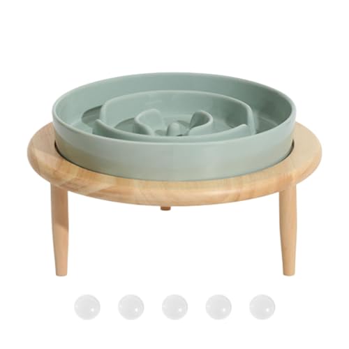 Slow Feeder Für Hunde, Slow Feed Hundenapf | Anti-Rutsch-Hundenäpfe Aus Keramik Zum Füttern Mit Erhöhtem Boden-Multifunktionaler Slow Feeder Indoor-Haustier-Entspannungsspielzeug, Katzenzucht, Zuhau von Generisch