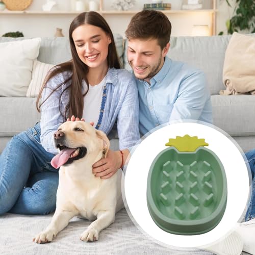 Slow Feeder Hundenäpfe | Ananasform Hundenapf Slow Feeder | Hund Puzzle Feeder Erhöhter Hundenapf Hundenapf Hundenapf Slow Bowl Welpennapf Puzzle Feeder für Trockenfutter Nassfutter von Generisch