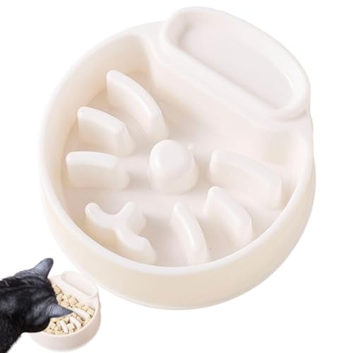 Slow Food Bowl - Puzzle Feeder Slow Down Eating | Puzzle Bowl Feeder with Compartment Interactive Stop Dog Bowl | Eating Spill Proof Dog Bowl for Small and Medium Dogs von Generisch