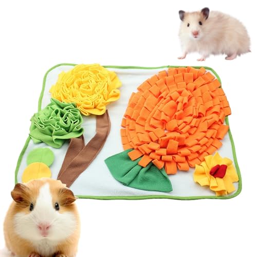 Snuffle Matte für Kaninchen, Hasenfuttermatte - Haustier Futtermatte Spielzeug Innenräume - Behandlungsspender, kleines Haustier -Puzzlespielzeug für Welpen -Hamster Chinchillas, Haustierbedarf von Generisch