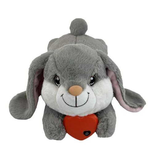 Snuggle Bunny Herzschlag Plüschtier, Plüschhase interaktives Herzschlag Haustier Beruhigendes Spielzeug, Kinder Haustier Begleiter Schlafspielzeug Plüschtier Geschenke, maschinenwaschbar für Hunde und von Generisch