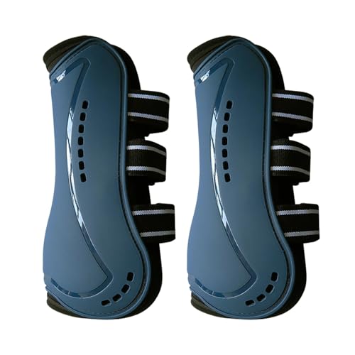 Springgamaschen für Pferde,Gamaschen für den Pferdesport, Pferdebeinschützer Pferdestiefel, Atmungsaktiver Vorderbeinschutz, stoßdämpfende Sportstiefel, Pferdebeinbandagen zum Springen, Trailreiten von Generisch