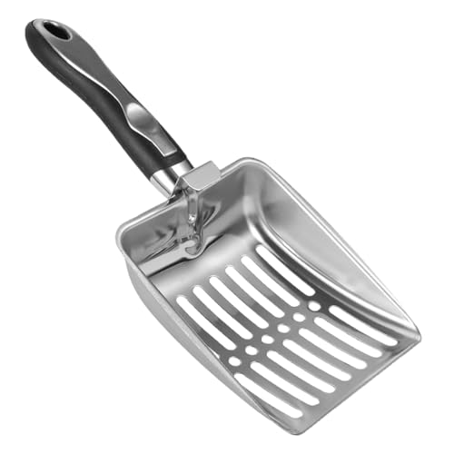 Streu Scooper - Katzenstreuschaufel Aus Metall | Schnell Siebende Tiefe Schaufel Mit Handlichem Griff | Großes Breites Sifter Poop Schaufel Sauberes Werkzeug Für Kätzchen Reptilien Terrarium Pet Huhn Streu Scooper - Katzenstreuschaufel Aus Metall | Schnell Siebende Tiefe Schaufel Mit Handlichem Griff | Großes Breites Sifter Poop Schaufel Sauberes Werkzeug Für Kätzchen Reptilien Terrarium Pet Huhn von Generisch
