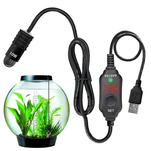 Submersible Fish Tank Heater, Aquarium Heater for Fish Tanks, 10W Aquarium Heater for Saltwater, Fish Tank Heater with LED Controller, 15'7.8'5cm, 5.91'3.07'1.97inches for Saltwater and Freshwater von Generisch