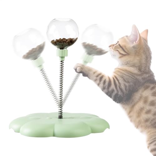 Swinging Slow Feeder Balls, Leaking Treats Ball Pet Feeder Toy, Cat Treat Spring Dispenser, Wiggling Dog Toy, Interactive Snack Toys for Cats Dogs von Generisch