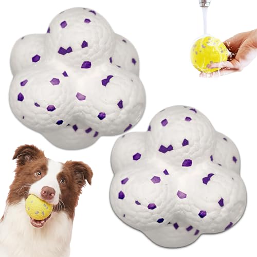 The Mellow Dog Beruhigungsball, Beruhigungsball für Hunde, lustiges Spielzeug und Kauspielzeug für Hunde jeder Größe (weißer Molekularball, 2 Stück) von Generisch