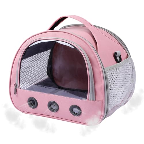 Tragbare Hamster-Tragetasche, atmungsaktive Kleintier-Reisetasche, transparente Fenstertaschen für Meerschweinchen, Kaninchen, Igel und andere kleine Haustiere, 22 x 19 x 18 cm Tragbare Hamster-Tragetasche, atmungsaktive Kleintier-Reisetasche, transparente Fenstertaschen für Meerschweinchen, Kaninchen, Igel und andere kleine Haustiere, 22 x 19 x 18 cm von Generisch