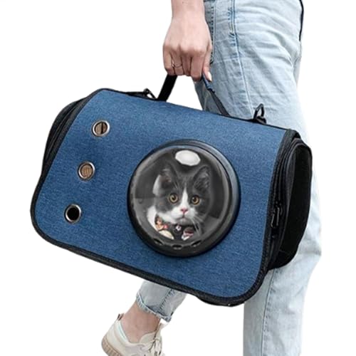 Tragbare Haustier-Tragetasche für kleine oder mittelgroße Katzen, Katzentragetasche, weich, Welpen-Reisetasche, Transporttier-Tragetasche, tragbare Haustierbedarf, faltbare Tragetasche mit für von Generisch